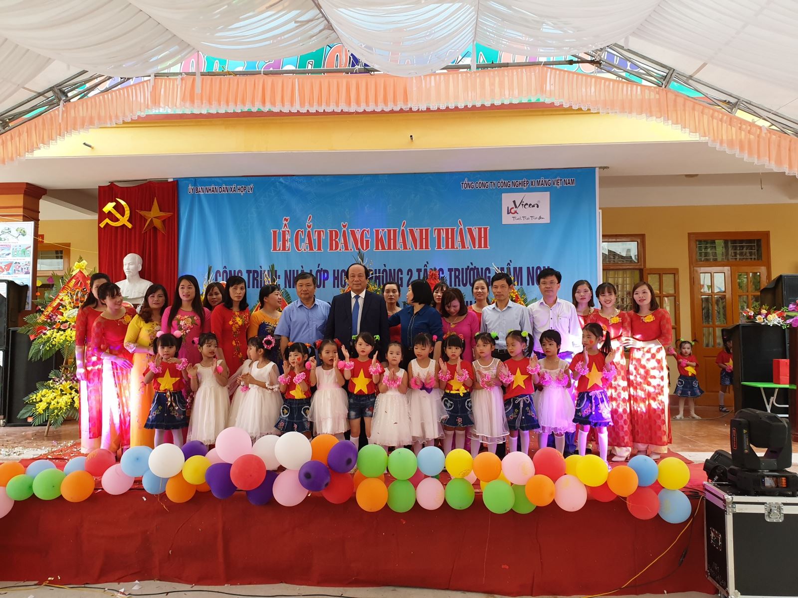 Lễ cắt băng khánh thành Trường mầm non xã Đức Lý, Hợp Lý tỉnh Hà Nam